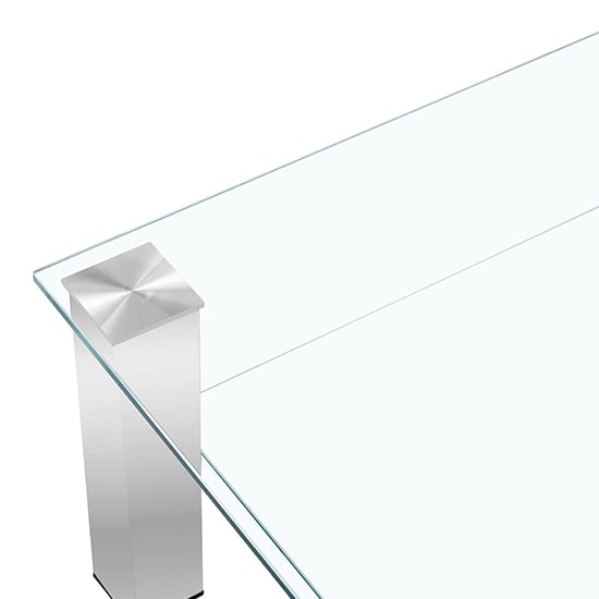 Aston Square Clear Glass Coffee Table With Chrome Legs_4