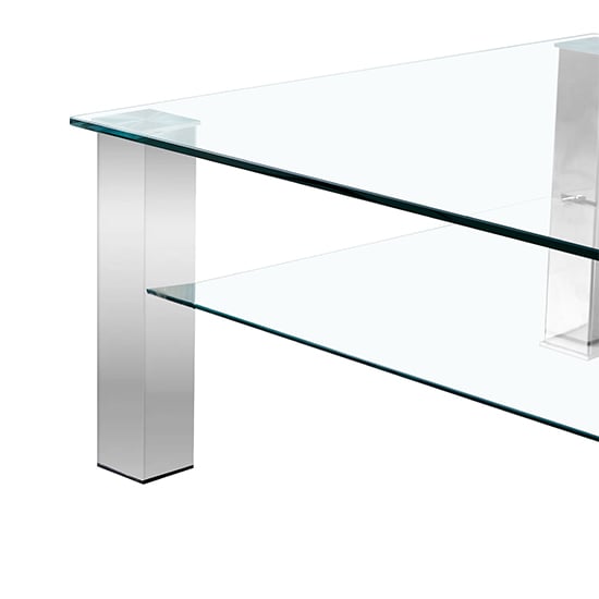 Aston Square Clear Glass Coffee Table With Chrome Legs_6