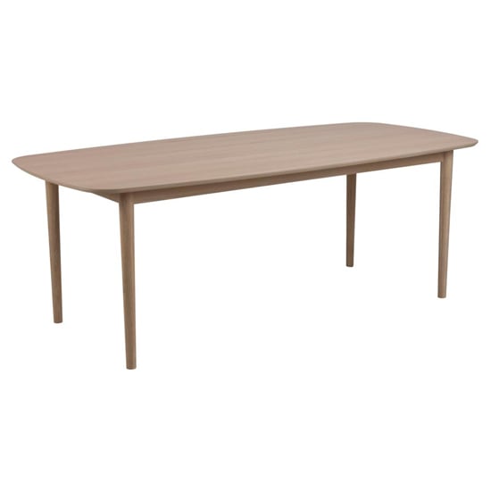 Photo of Astonik wooden dining table rectangular in oak white