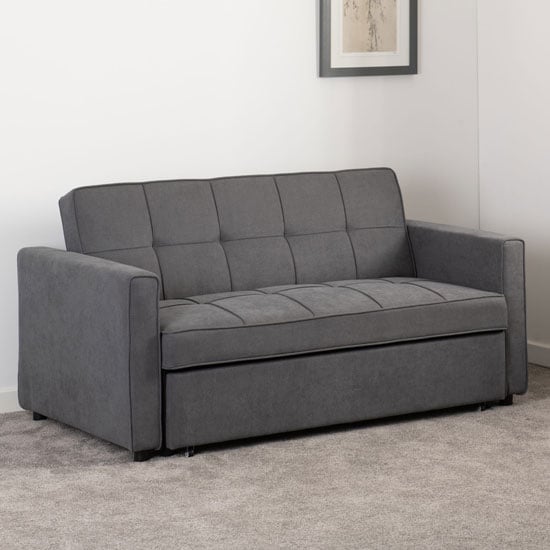 Product photograph of Annecy Fabric Sofa Bed In Dark Grey from Furniture in Fashion