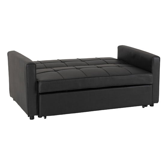 Annecy Faux Leather Sofa Bed In Black_2