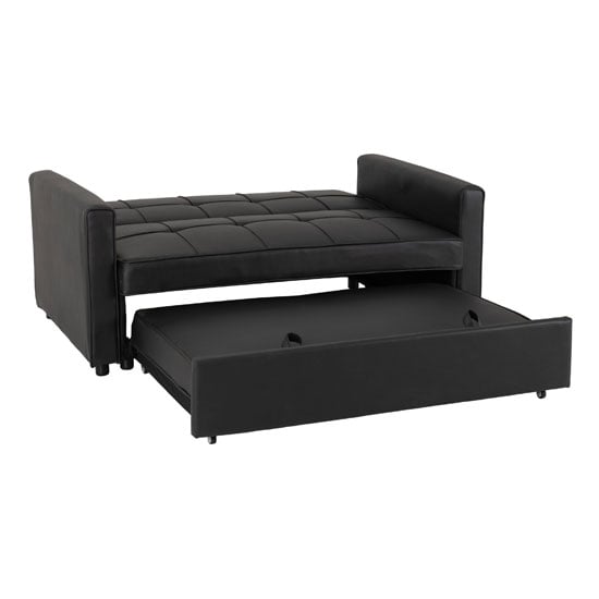 Annecy Faux Leather Sofa Bed In Black_3