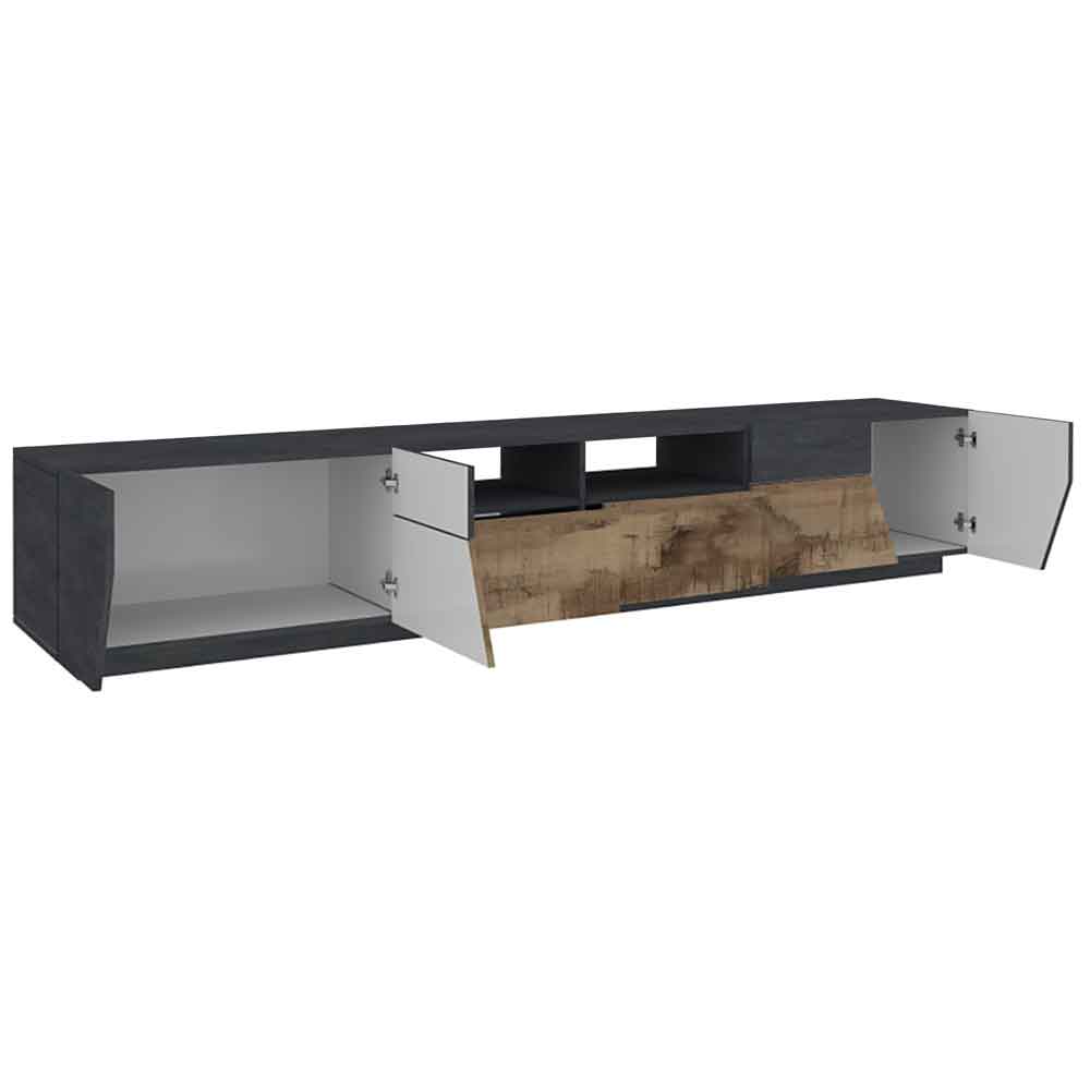 Astoria Large Wooden TV Stand In Report And Pereira Maple