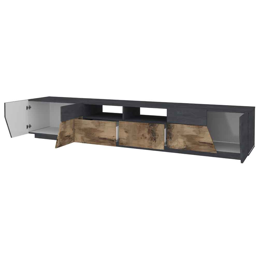 Astoria Large Wooden TV Stand In Report And Pereira Maple