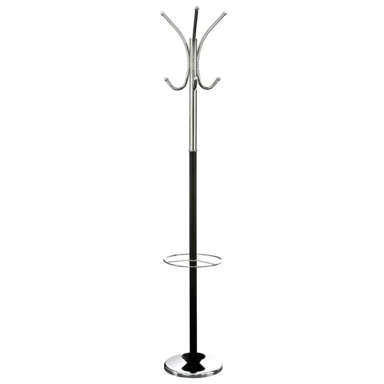Read more about Astoria metal floor standing coat stand in black and chrome