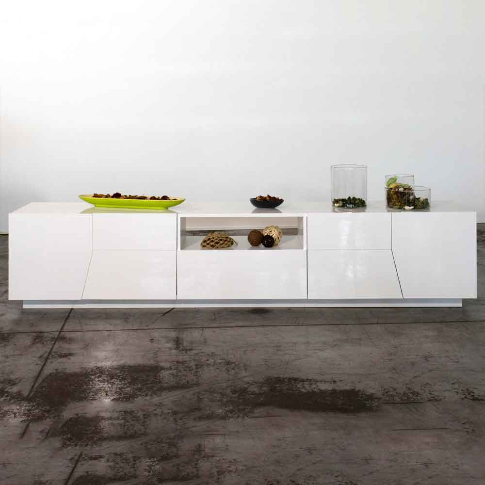 Astoria Small High Gloss TV Stand In White