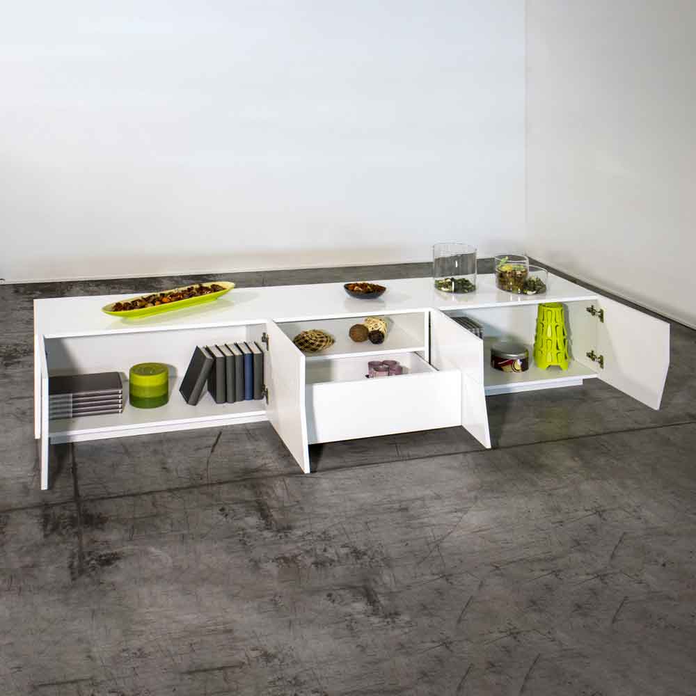 Astoria Small High Gloss TV Stand In White