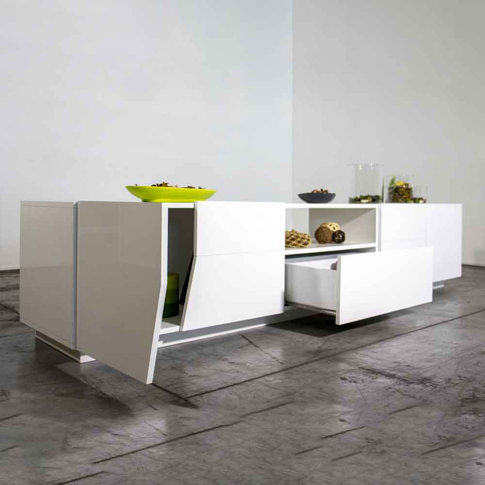 Astoria Small High Gloss TV Stand In White