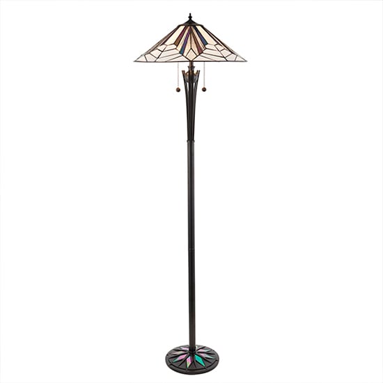 Astoria Tiffany Glass Floor Lamp In Black_2