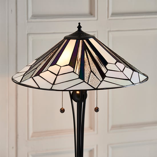 Astoria Tiffany Glass Floor Lamp In Black_3