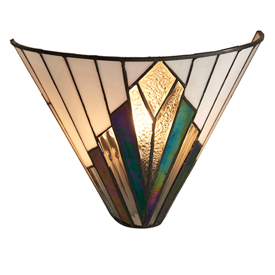 Astoria Tiffany Glass Wall Light In Dark Bronze
