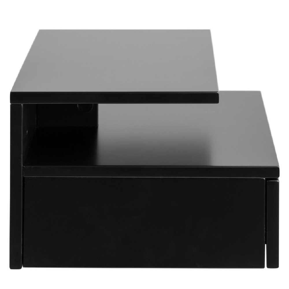 Astoria Wooden Bedside Cabinet With 1 Drawer In Black