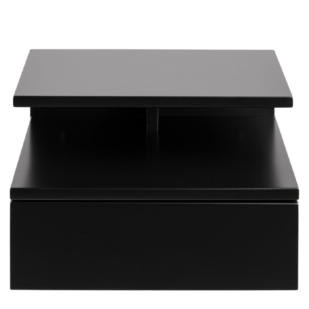 Astoria Wooden Bedside Cabinet With 1 Drawer In Black