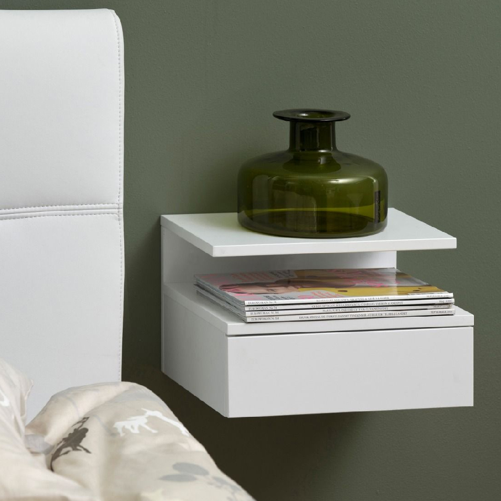 Read more about Astoria wooden bedside cabinet with 1 drawer in white