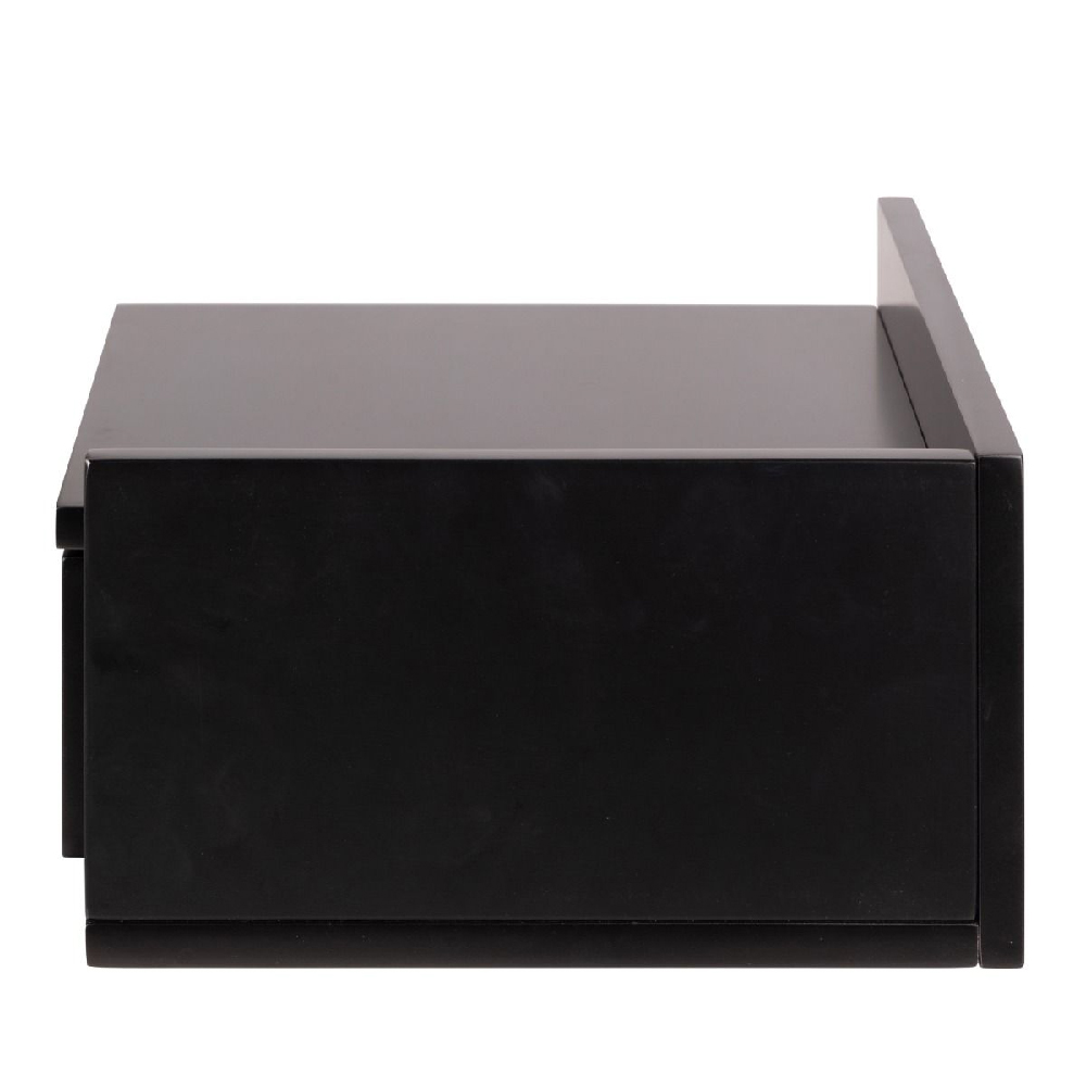 Astoria Wooden Bedside Cabinet In Black