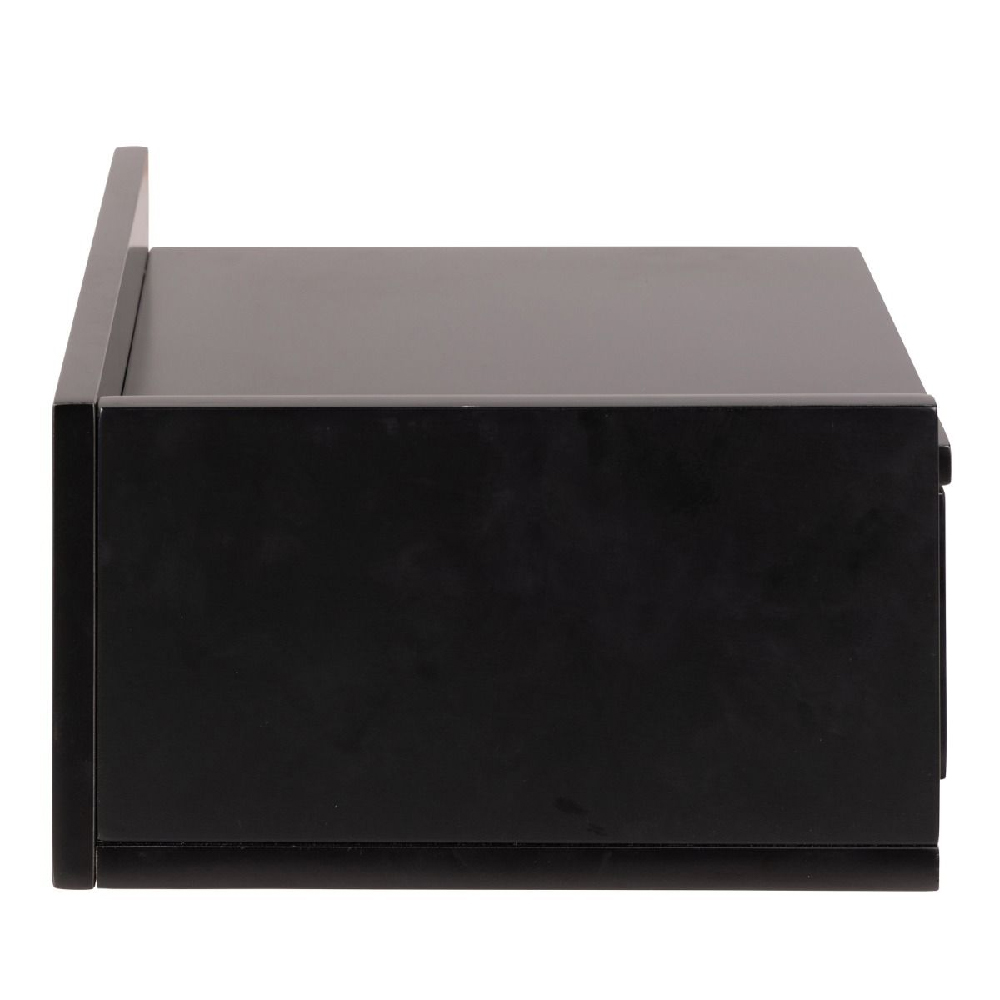 Astoria Wooden Bedside Cabinet In Black