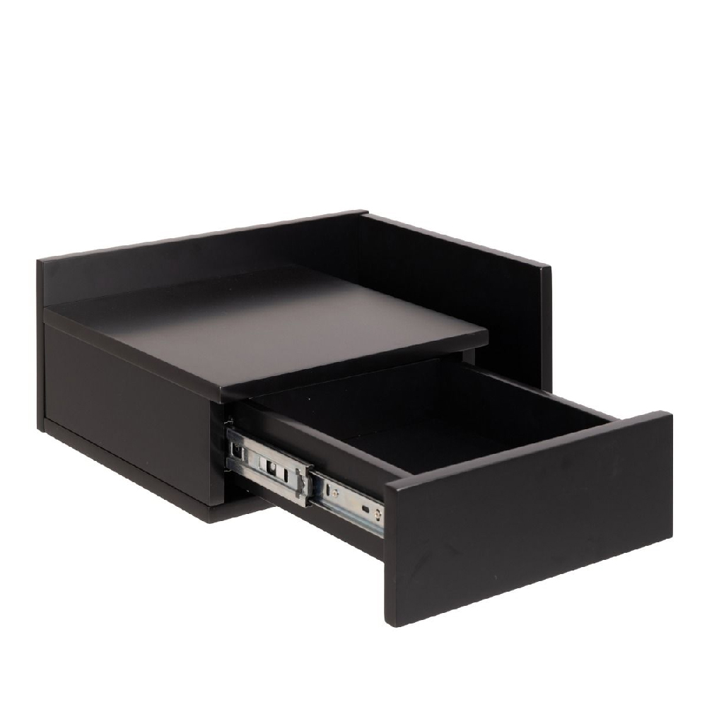 Astoria Wooden Bedside Cabinet In Black