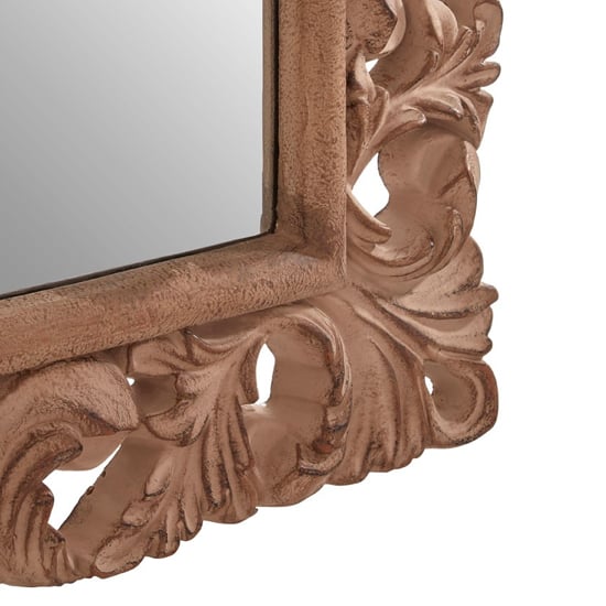 Astoya Arc Leaf Wall Mirror In Antique Brown