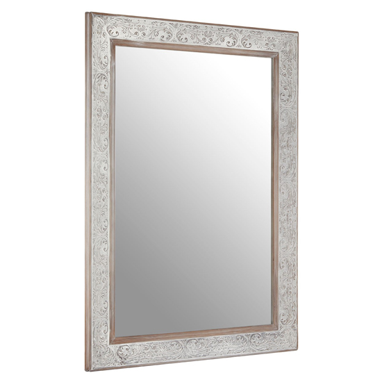 Astoya Rectangular Wall Mirror In Antique Silver