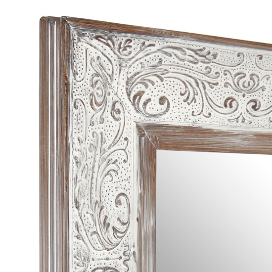 Astoya Rectangular Wall Mirror In Antique Silver