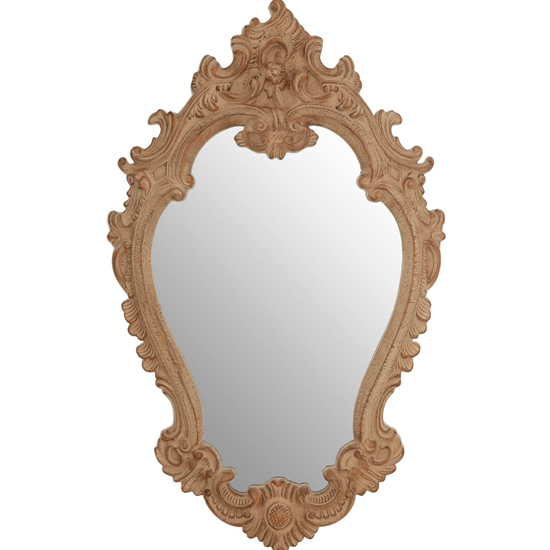 Read more about Astoya rococo design wall mirror in antique brown