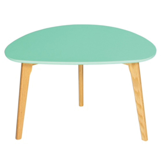 Read more about Astra wooden coffee table with solid oak legs in aqua