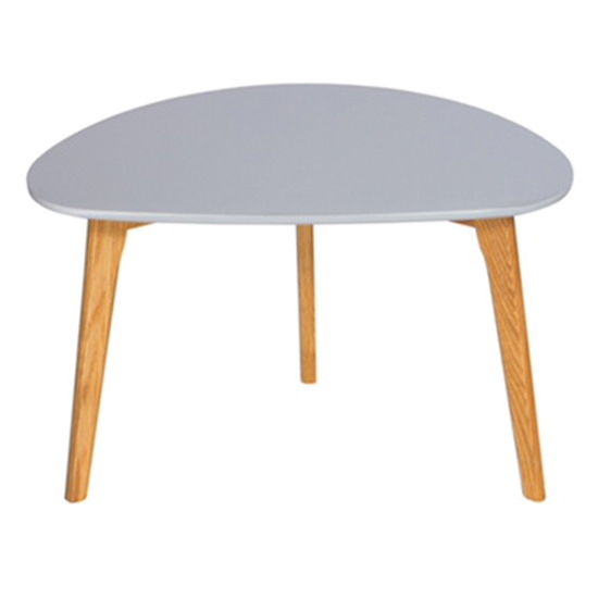 Astra Wooden Coffee Table With Solid Oak Legs In Grey