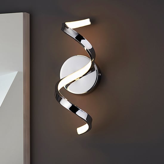 Product photograph of Astral Led Metal Wall Light In Chrome from Furniture in Fashion