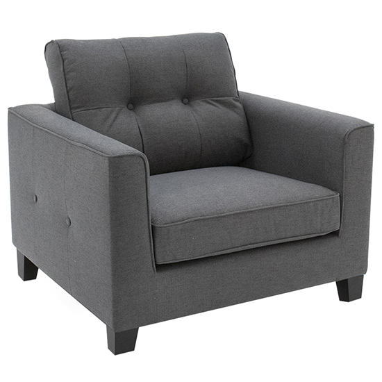 Product photograph of Astride Fabric 1 Seater Sofa In Charcoal from Furniture in Fashion