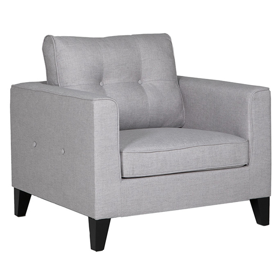 Product photograph of Astride Fabric 1 Seater Sofa In Light Grey from Furniture in Fashion