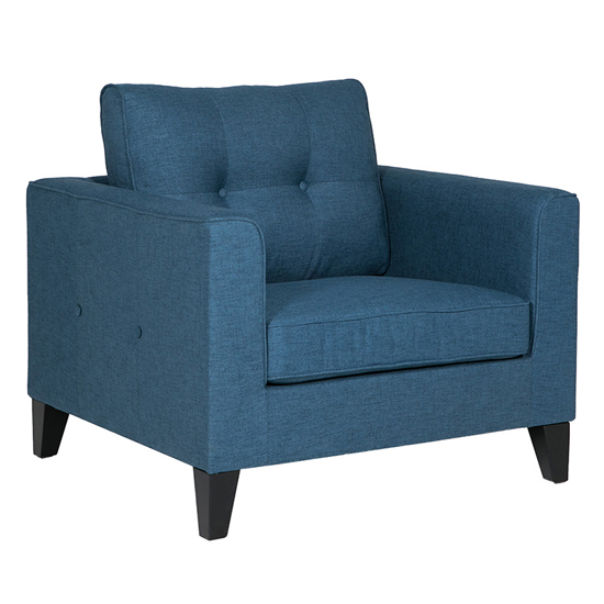 Product photograph of Astride Fabric 1 Seater Sofa In Navy Blue from Furniture in Fashion