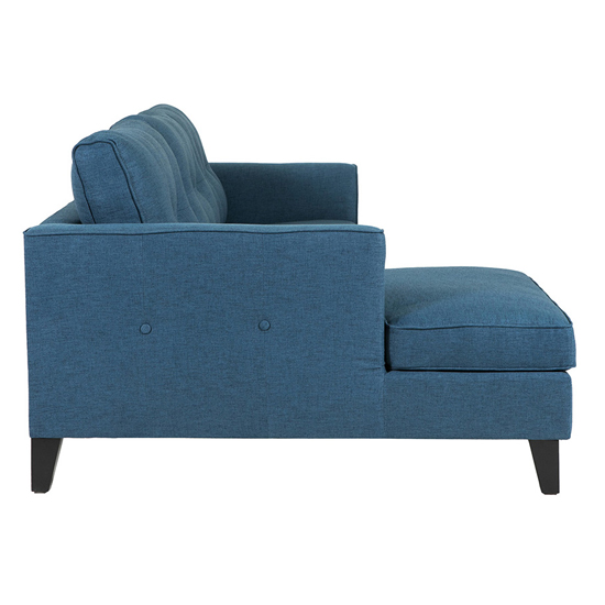 Astride Fabric Left Hand Corner Sofa In Navy Blue Furniture in Fashion