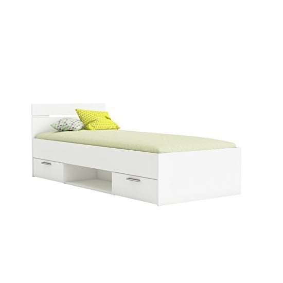 Astro Storage Single Bed In Pearl White With 2 Drawers Furniture
