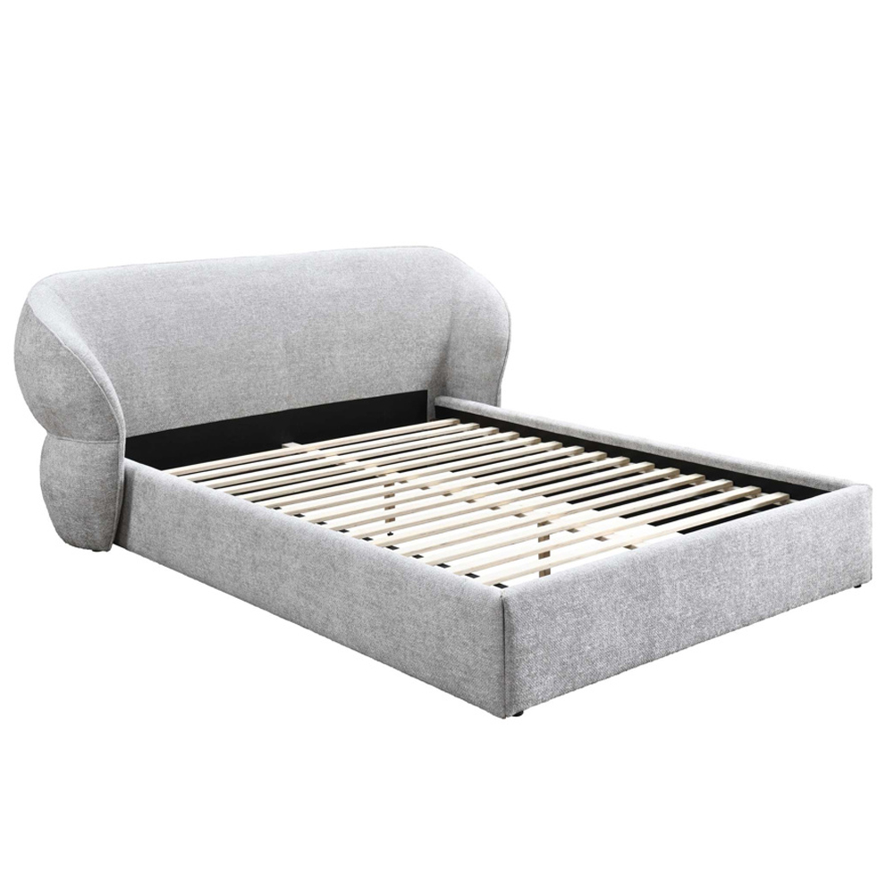 Atalla Fabric Double Bed in Grey