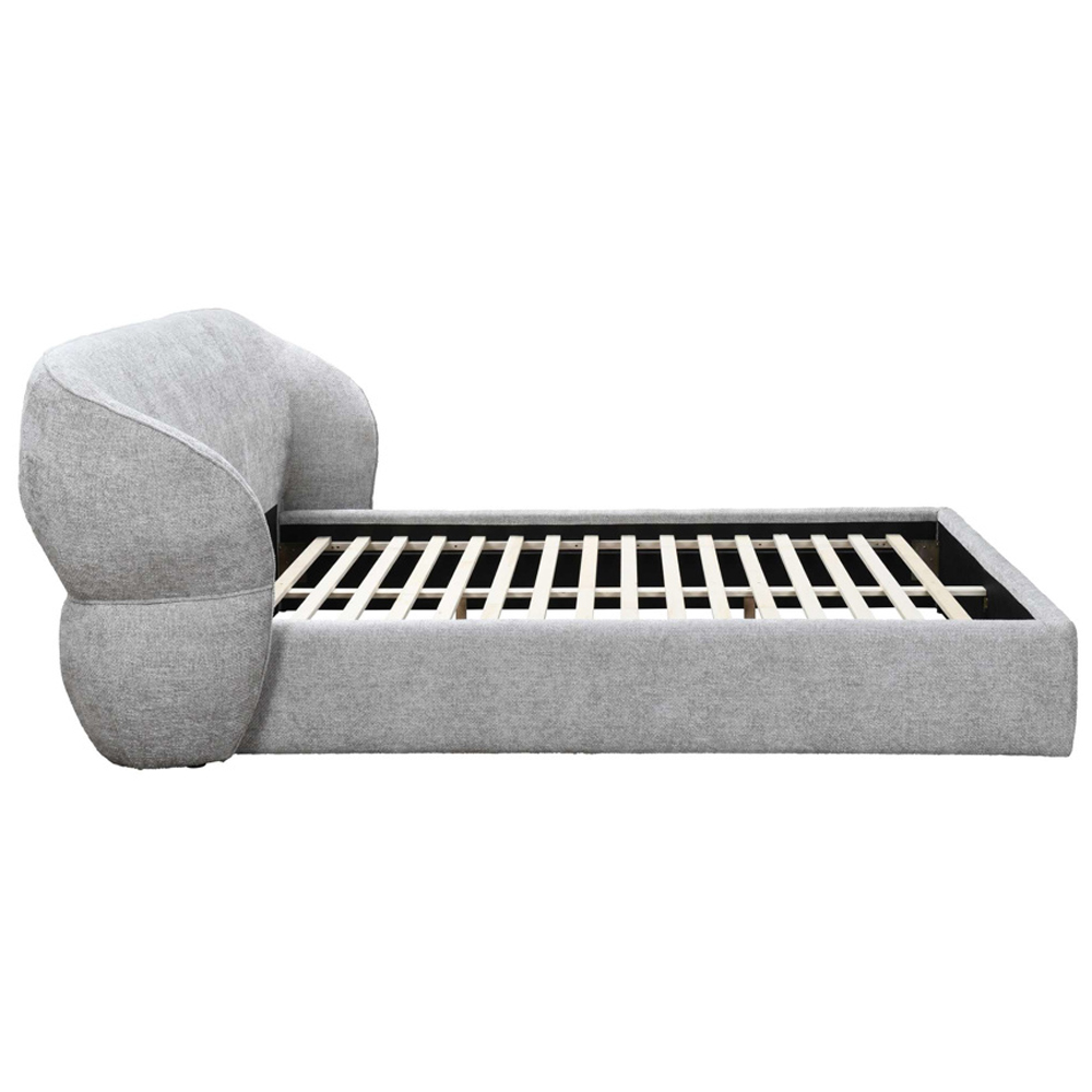 Atalla Fabric King Size Bed in Grey