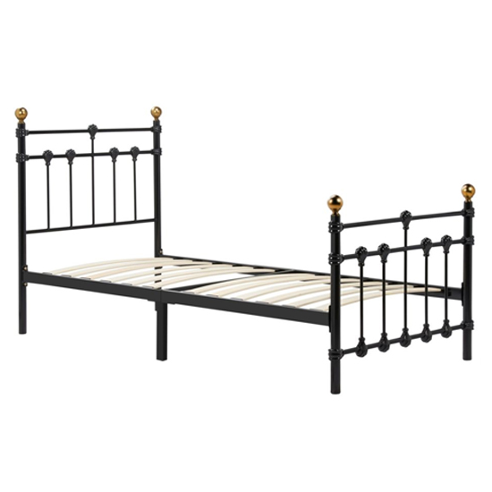 Read more about Atalla metal single bed in black