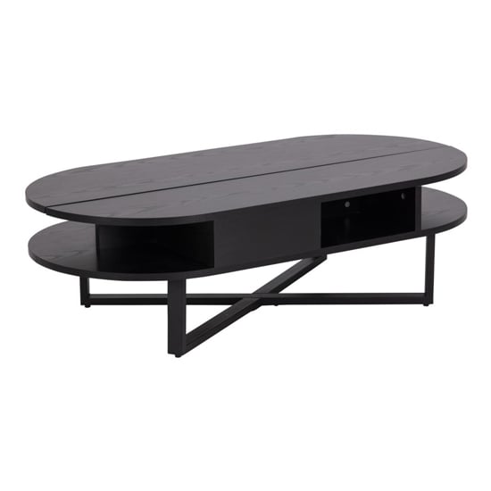 Read more about Atcon flip top open wooden coffee table in ash black