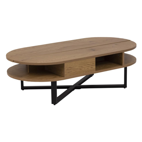 Read more about Atcon flip top open wooden coffee table in matt wild oak