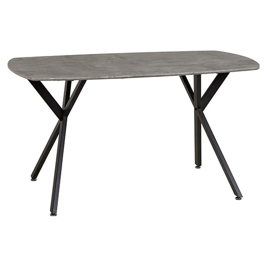 Read more about Alsip dining table in concrete effect and black