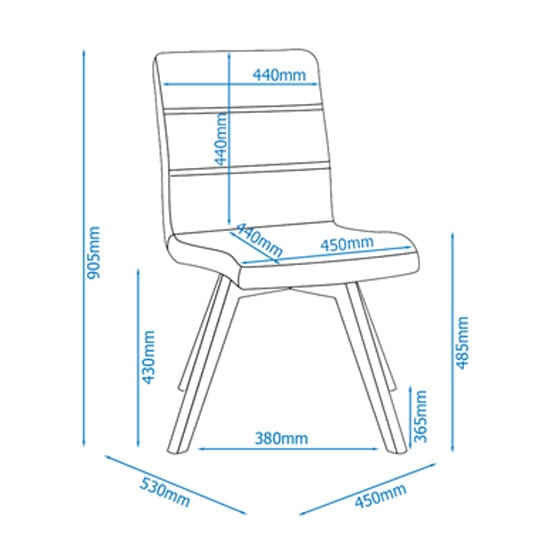 Albion Fabric Home And Office Chair With Oak Legs In Taupe