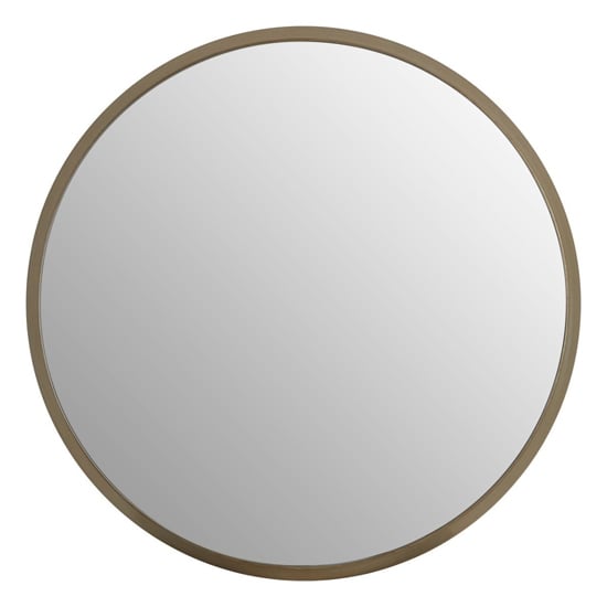 Athens Large Round Wall Bedroom Mirror In Silver Frame
