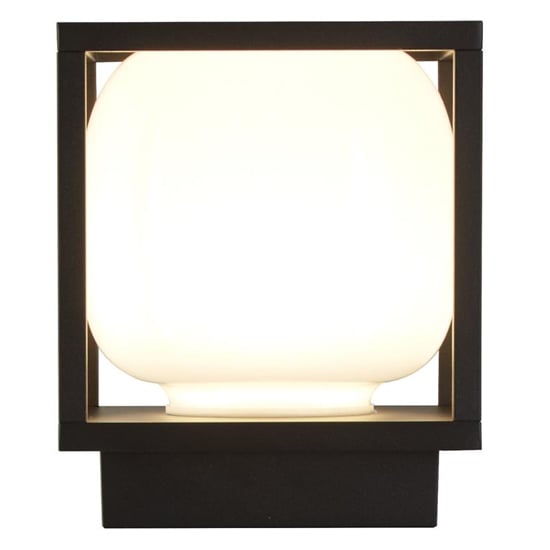 Read more about Athens led outdoor light with opal shade in black
