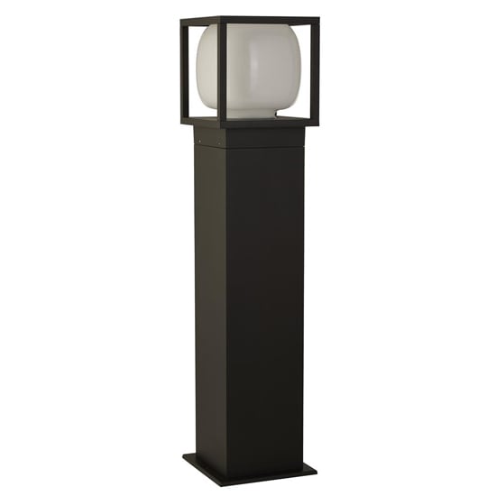 Athens LED Outdoor Post With Opal Shade In Black_2