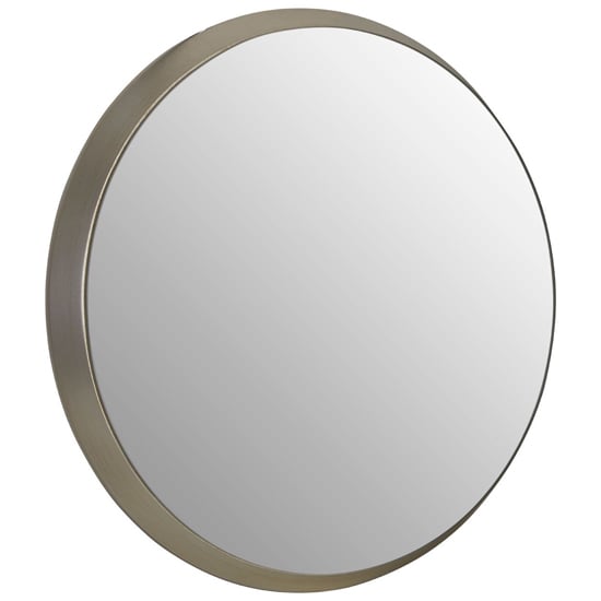 Athens Medium Round Wall Bedroom Mirror In Silver Frame