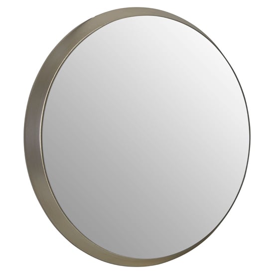 Athens Medium Round Wall Bedroom Mirror In Silver Frame