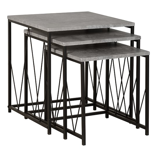 Read more about Alsip nest of tables in concrete effect and black