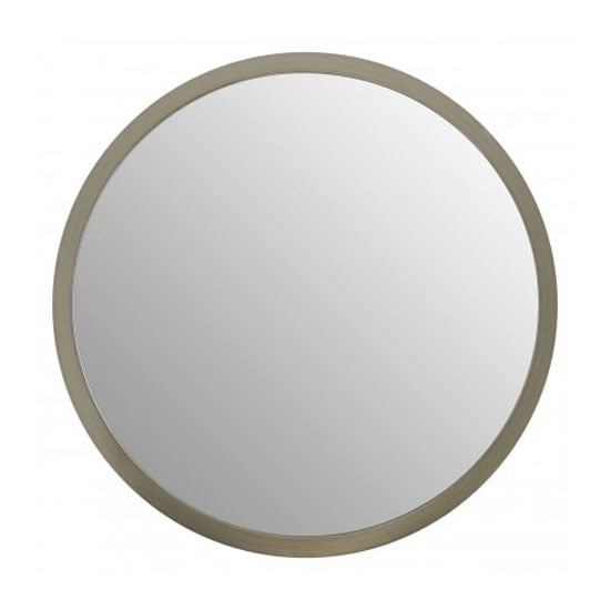 Read more about Athens small round wall bedroom mirror in silver frame