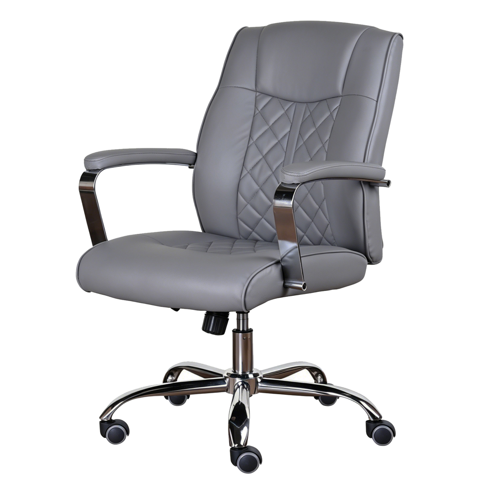 Atheon PU Leather Home and Office Chair in Grey