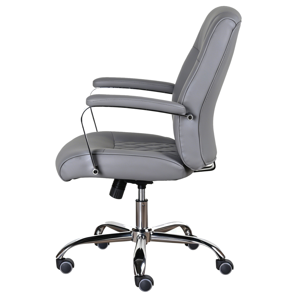 Atheon PU Leather Home and Office Chair in Grey