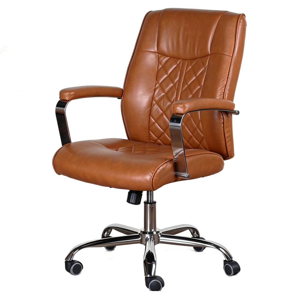 Atheon PU Leather Home and Office Chair in Tan